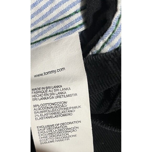 Tommy Hilfiger Pants Corduroy Classic Skinny Black Cords Women 4 Casual Preppy - Picture 4 of 4